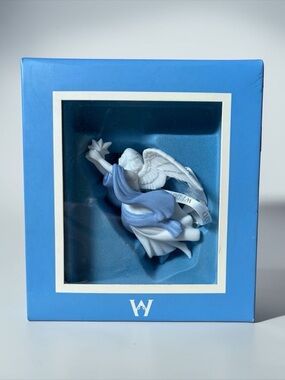 WEDGWOOD ENGLAND 1759 BLUE ANGEL ORNAMENT WITH BOX